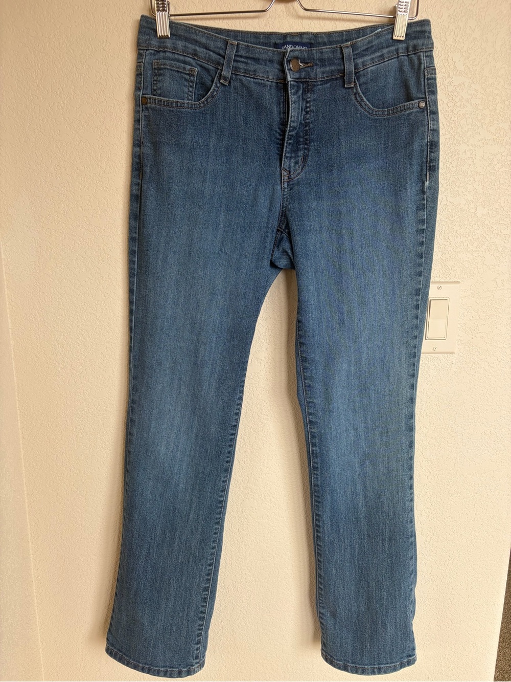 Bandolino Straight Leg Mid Blue Jeans